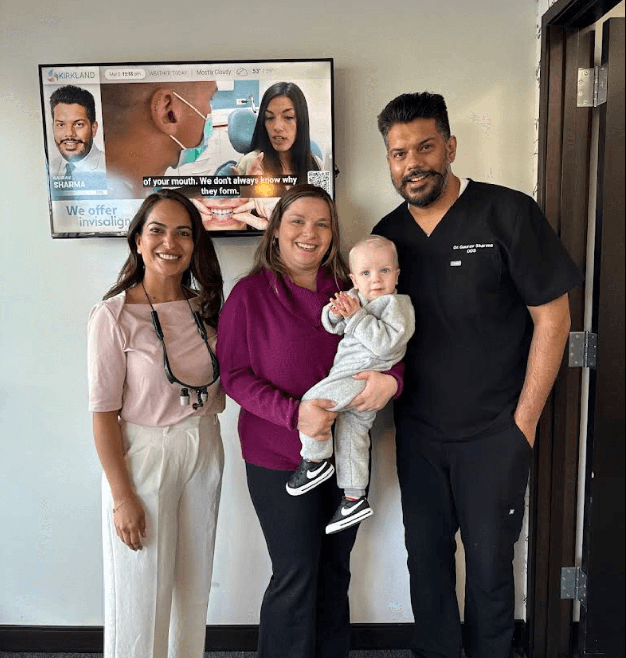 Dr. Sheena and Dr. Sharma with a patient